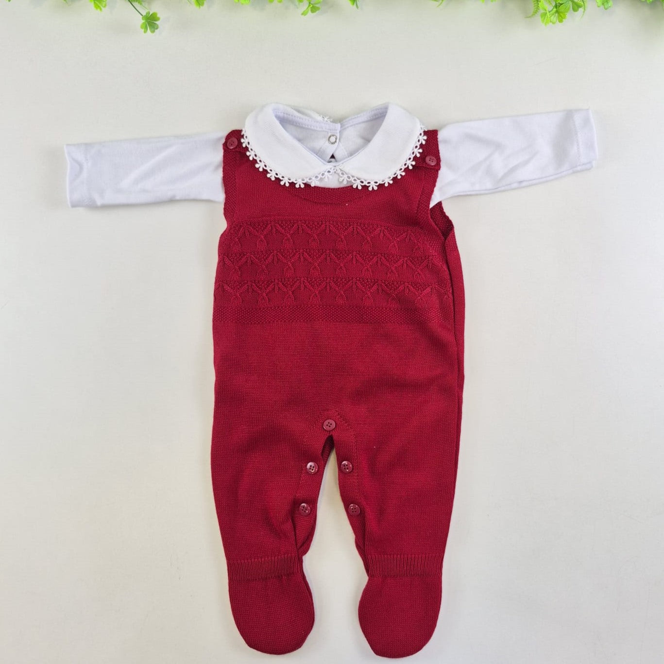 Saída de Maternidade Tamine Baby Camile 4 Pçs - Romantismo Clássico e Realeza em Tricot de Luxo