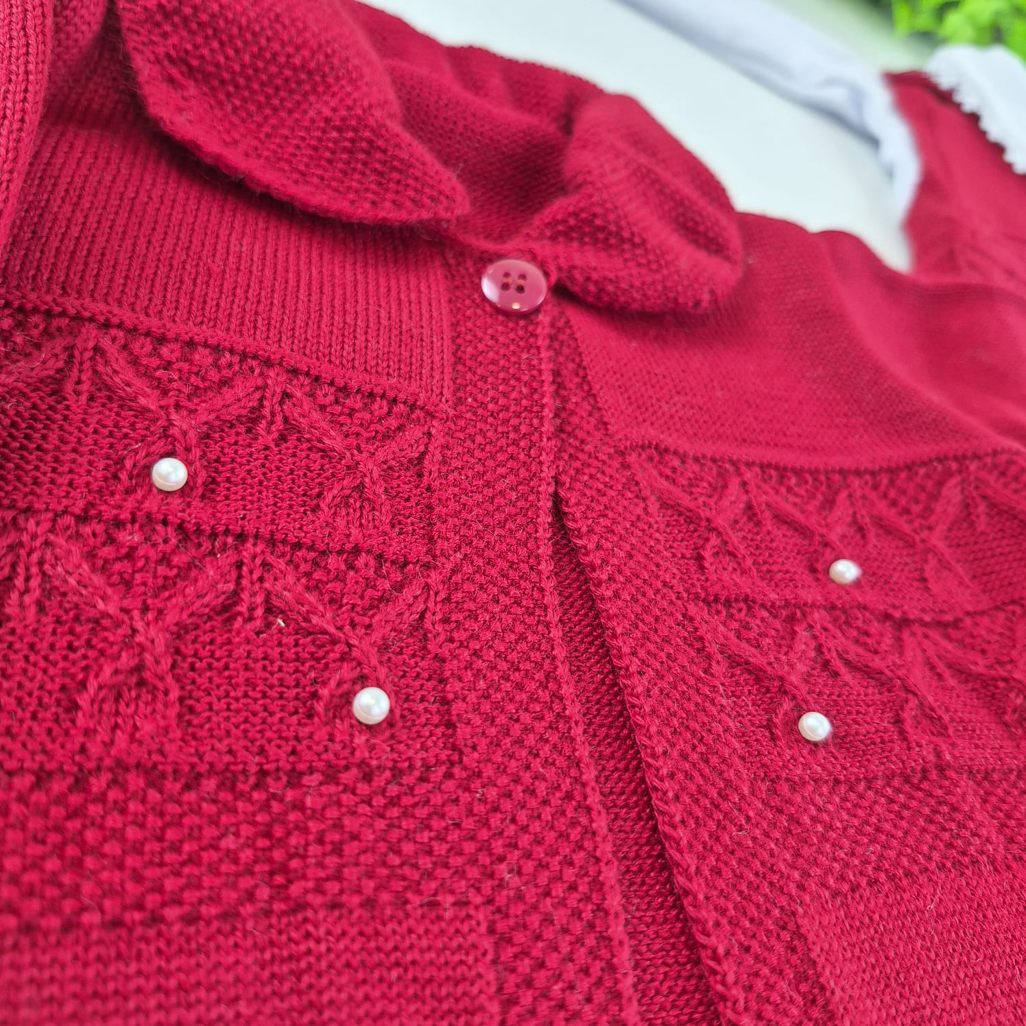 Saída de Maternidade Tamine Baby Camile 4 Pçs - Romantismo Clássico e Realeza em Tricot de Luxo