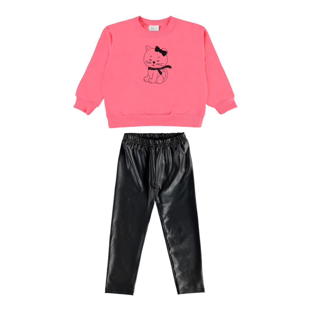 Conjunto Infantil Feminino Pulla Bulla Gatinha - Conforto, Estilo Moderno e Atitude