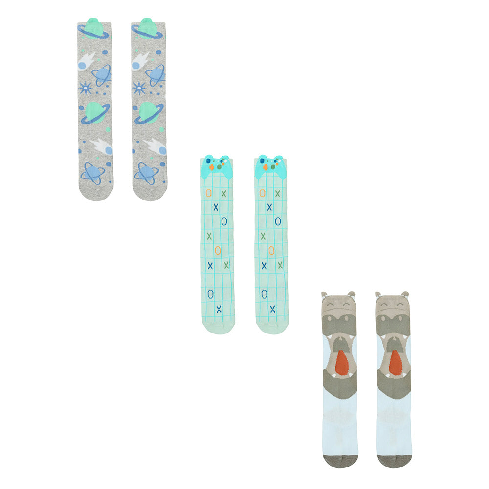 Meia Infantil Masculina Pimpolho Cano Longo 3/4 Lúdica (03 a 06 Anos)