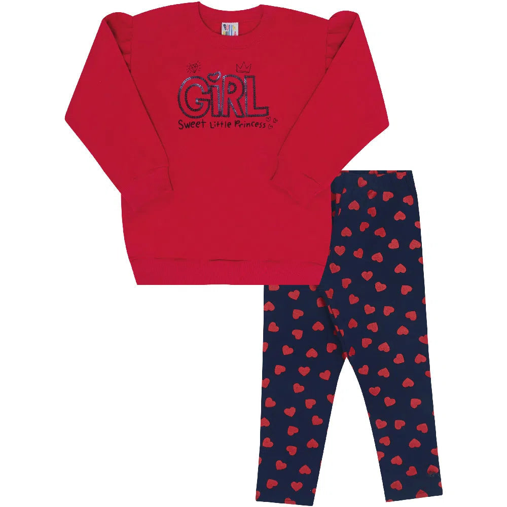 Conjunto Moletom Feminino Girl Pulla Bulla