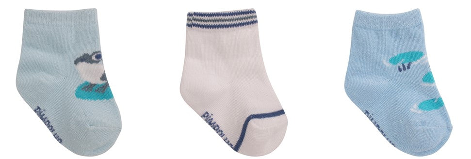 Kit 3 Pares Meia Bebê Pimpolho 00-15 Algodão Conforto RN