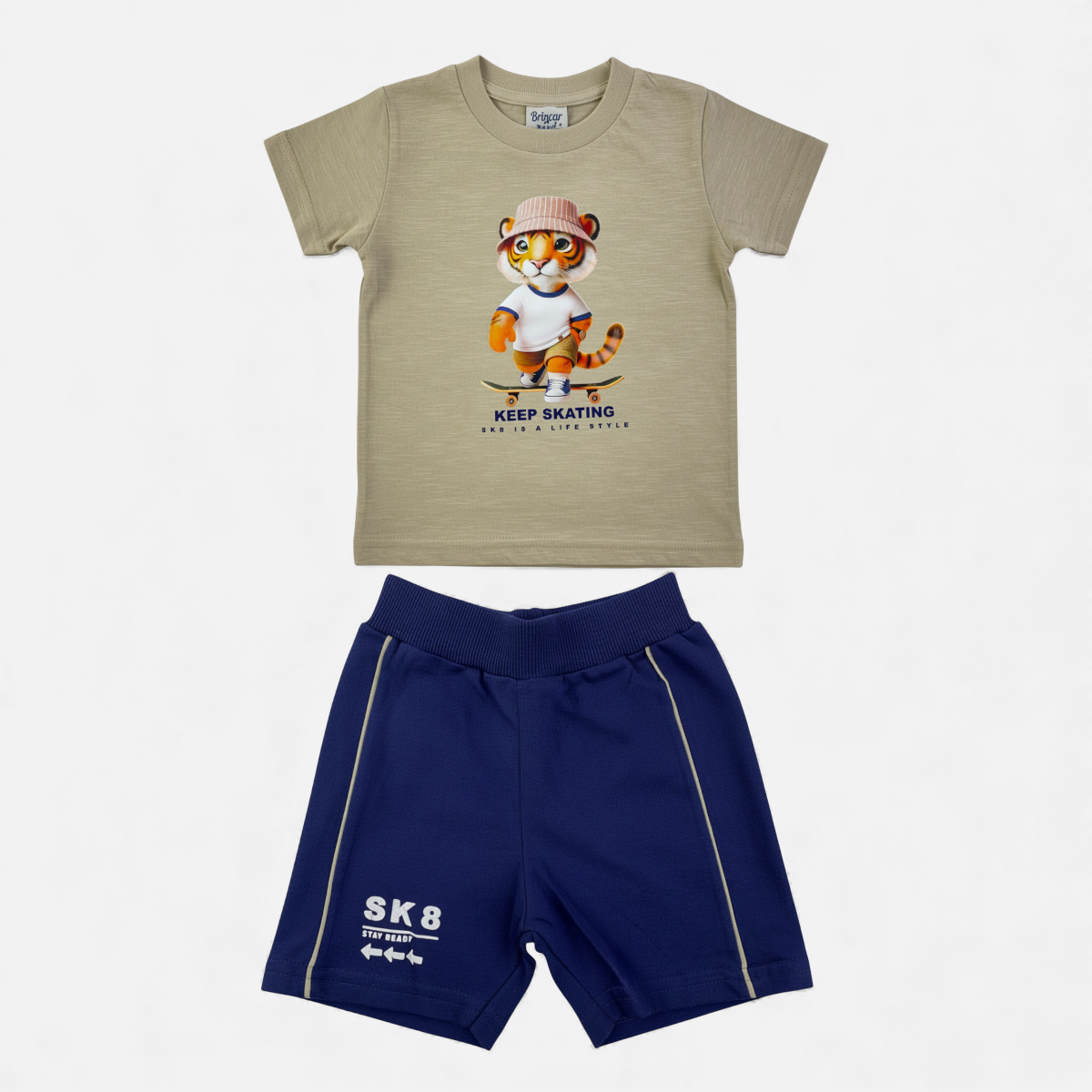 Conjunto Masculino Brincar e Arte Tigre Keep Skating