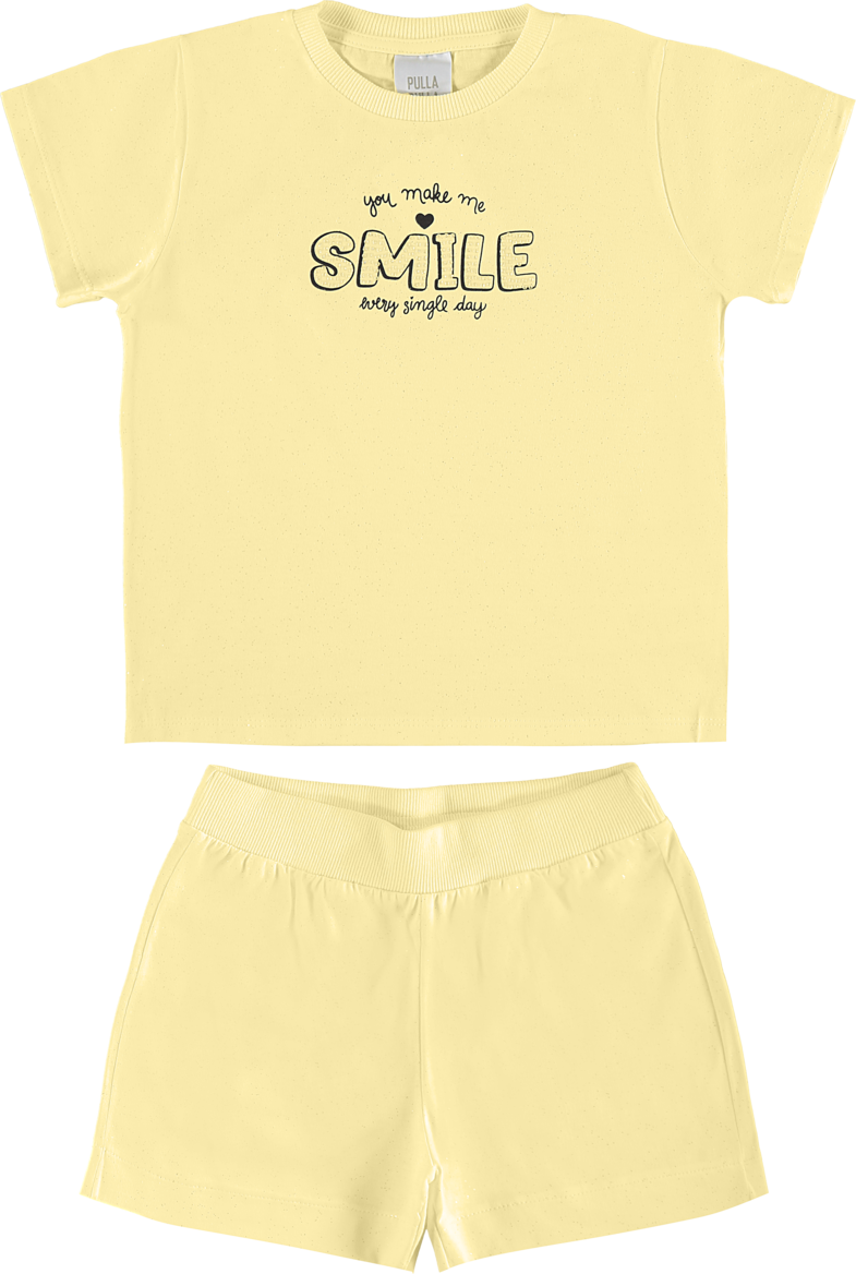 Conjunto Infantil Feminino Pulla Bulla Smile – Conforto e Estilo para o Dia a Dia