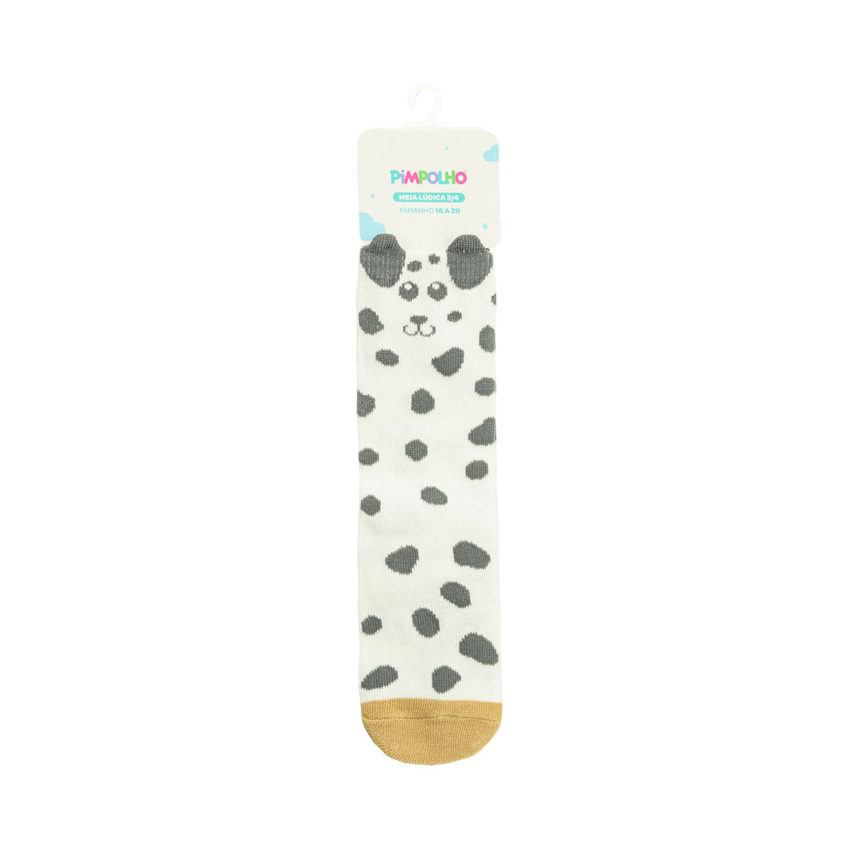Meia Infantil Masculina Pimpolho Cano Longo 3/4 Divertida