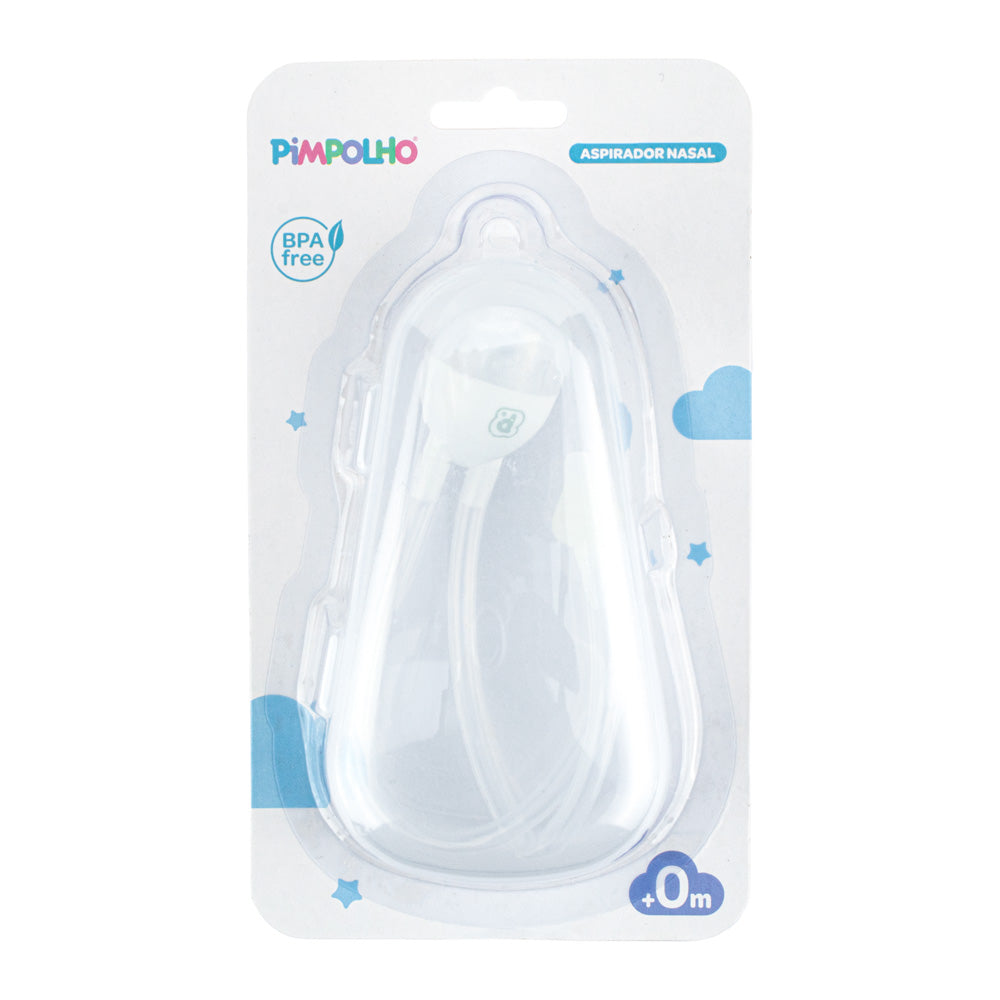 Aspirador Nasal Infantil Pimpolho com Bico de Silicone e Estojo Protetor