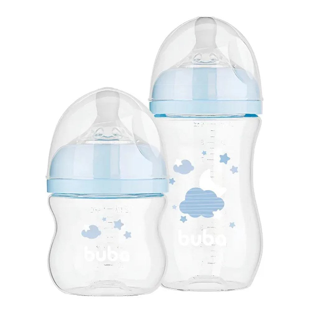 Kit Mamadeiras Buba Easy Flow Nuvem Anticólica com 2 Unidades