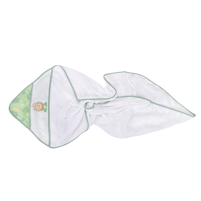 Toalha Fralda Dengo com Capuz Estampa Borboleta 70x108 cm - Camada Única