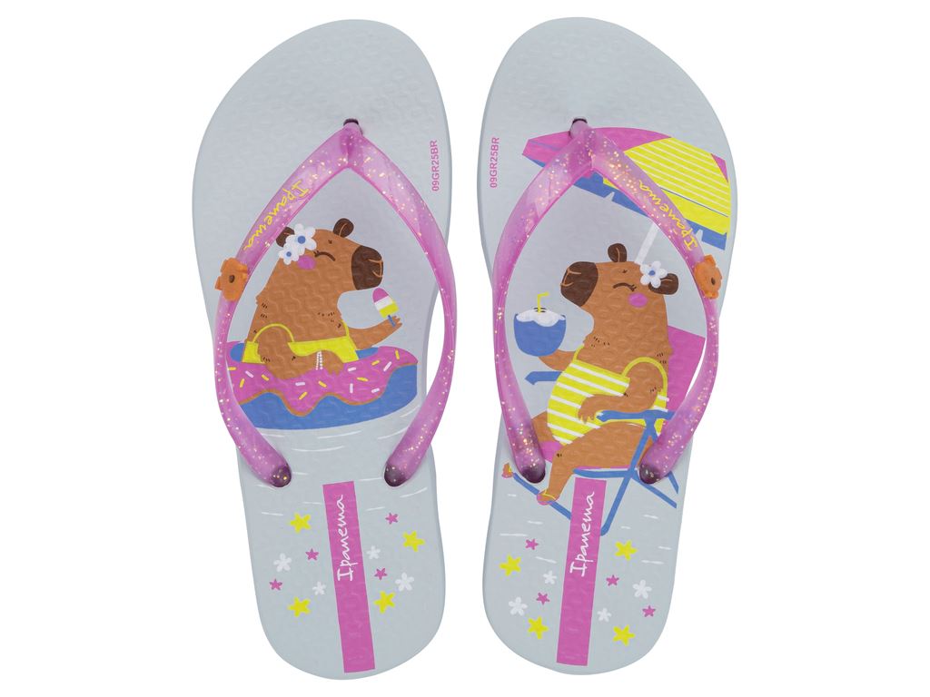 Chinelo Infantil Ipanema Hype Capivara Tendência Antiderrapante Grendene
