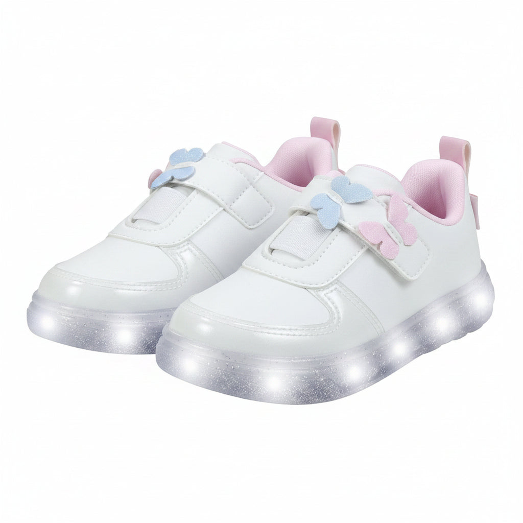 Tênis Sneaker Luz Borboletas Led