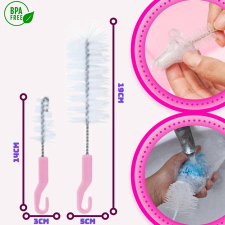 Conjunto De Escovas Vila Toy Para Mamadeira 2 Peças