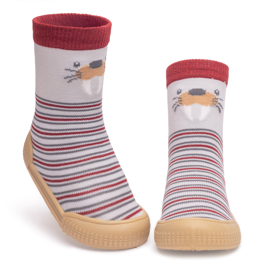 Meia Com Sola Infantil Pimpolho Antiderrapante Masculina