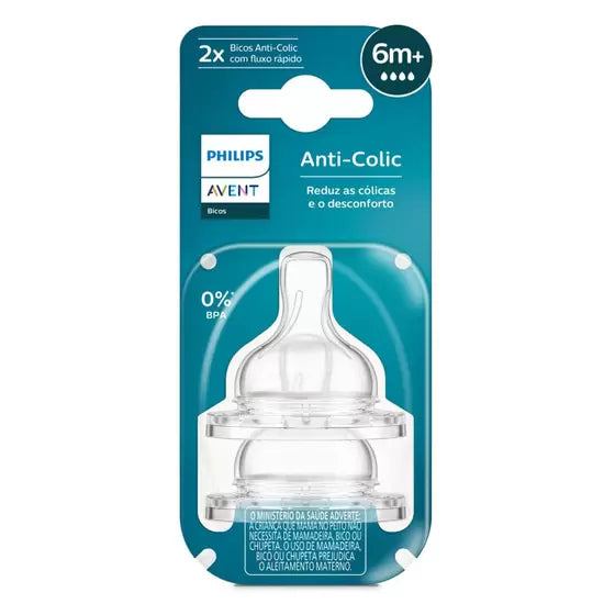 Kit Duplo Bicos Avent Anti-Colic 6M+ N.4