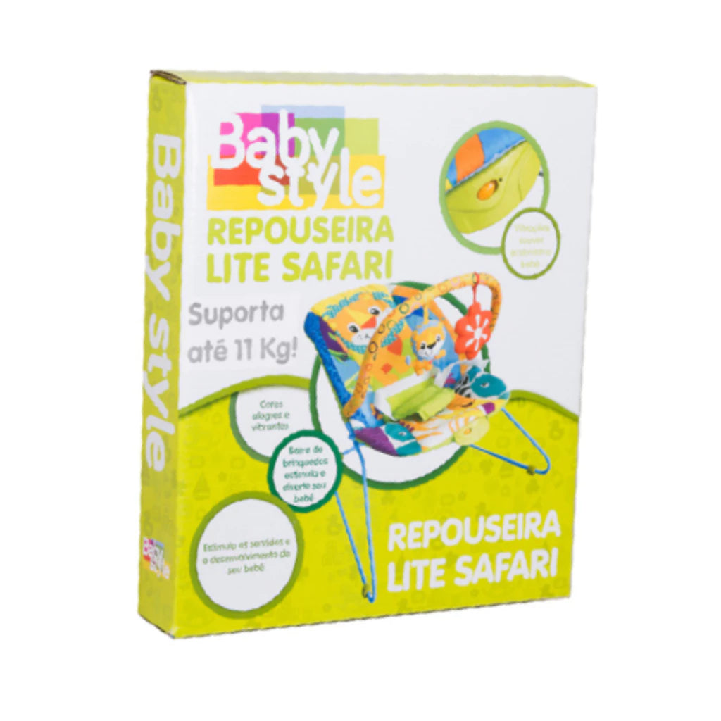 Cadeira Repouseira Baby Style Bebê Lite Safari Até 11 Kg