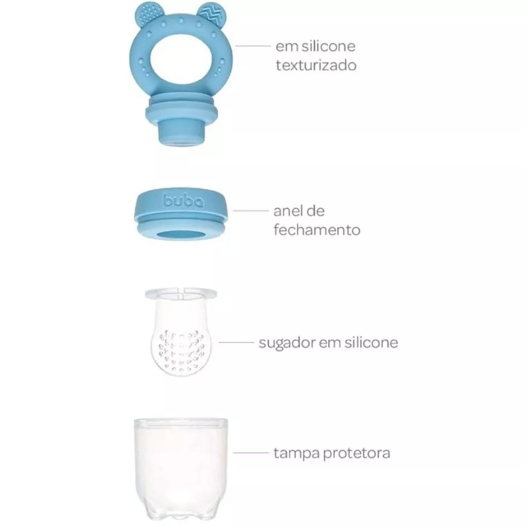 Porta Frutinhas Buba Ursinho Em Silicone +6 Meses