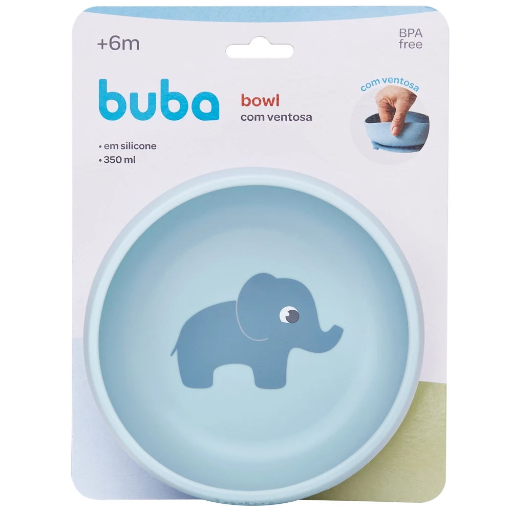 Pratinho Bowl Em Silicone Buba Com Ventosa Cloudy +6 Meses