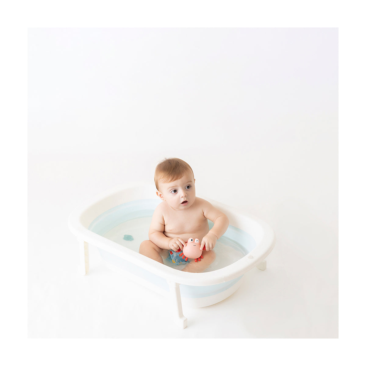 Brinquedo Bebê Pimpolho Banho Caranguejo Dar Corda Interativo