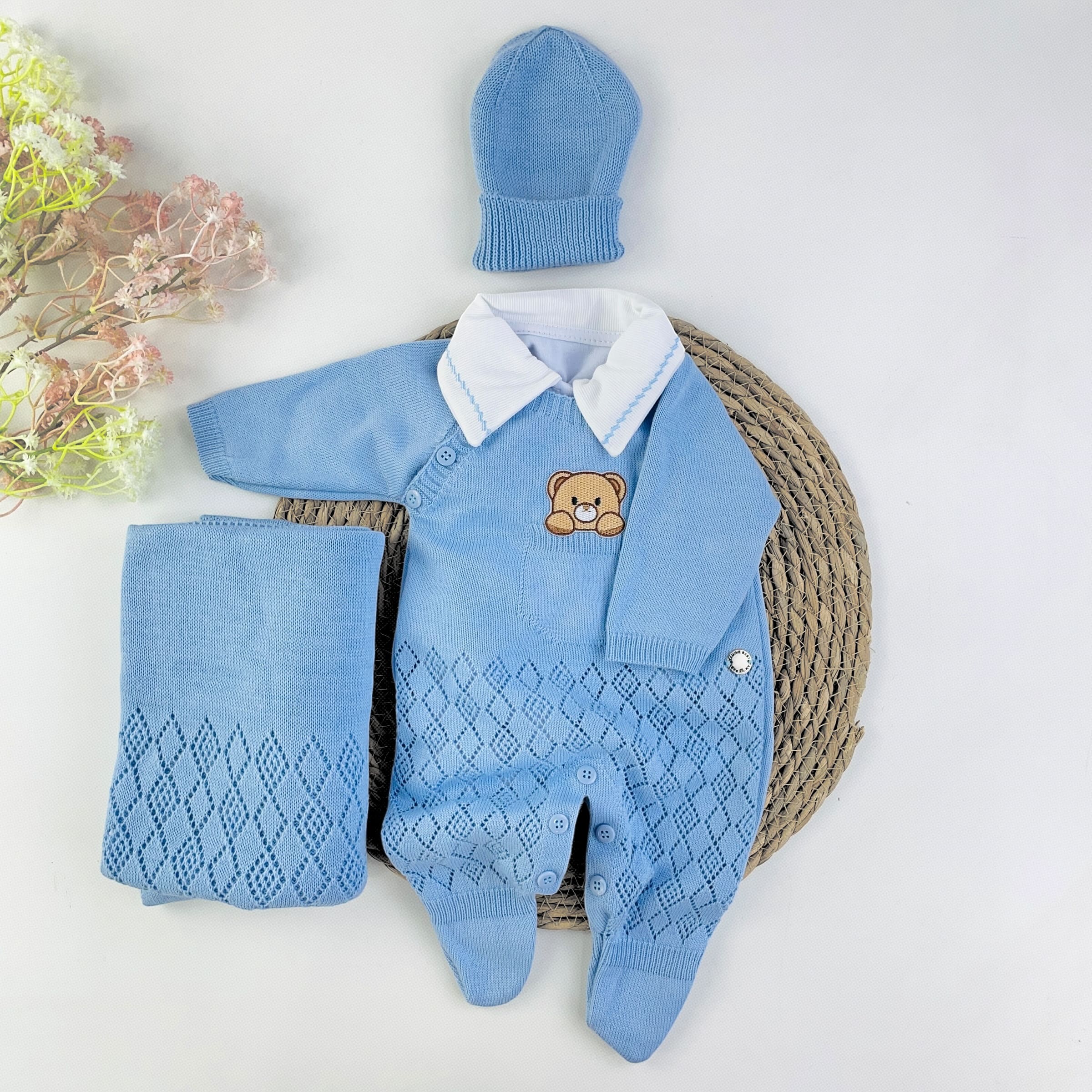 Saída De Maternidade Tamine Baby Marco Antonio 4 Pcs