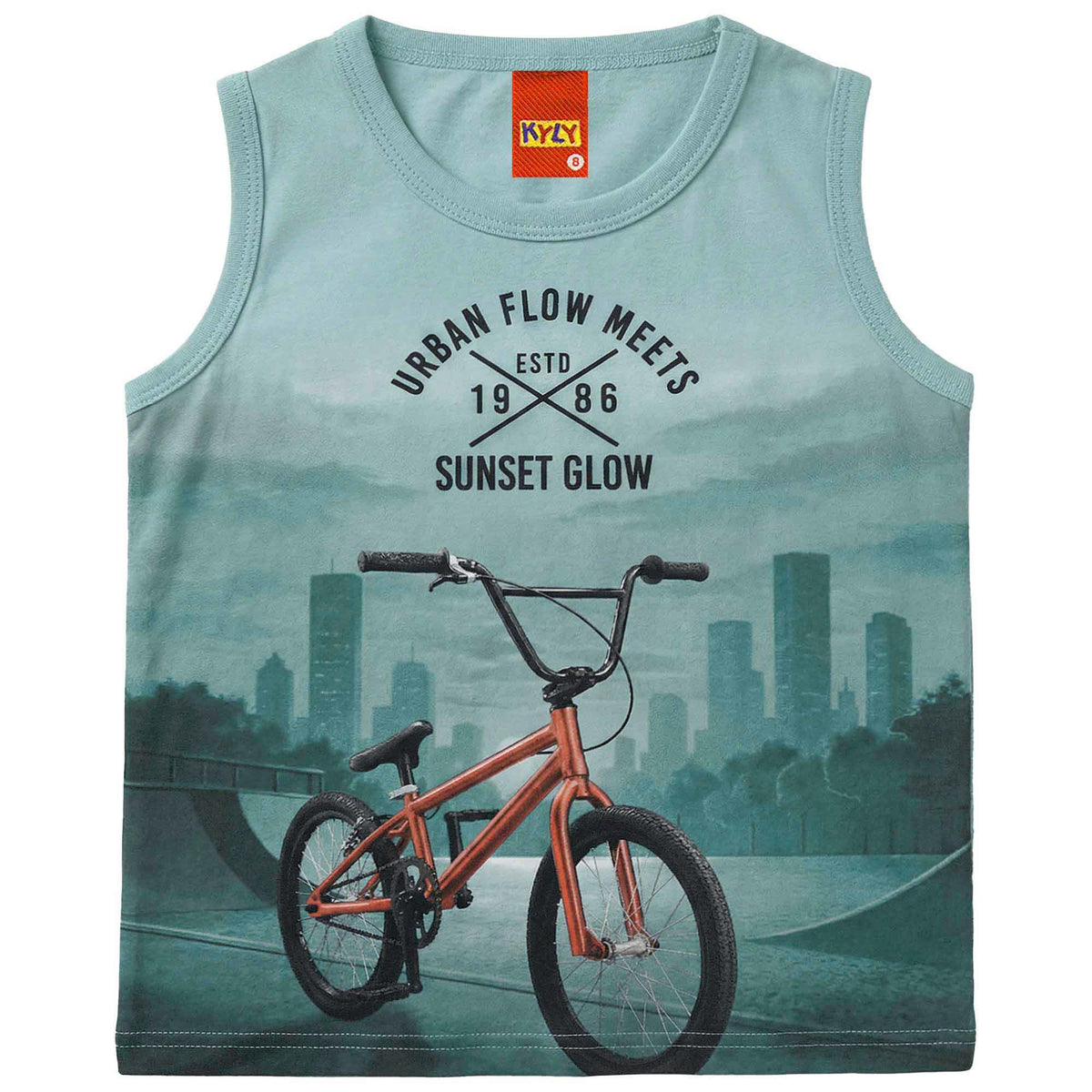 Regata Infantil Masculina Kyly Urban Flow Algodão Bebê