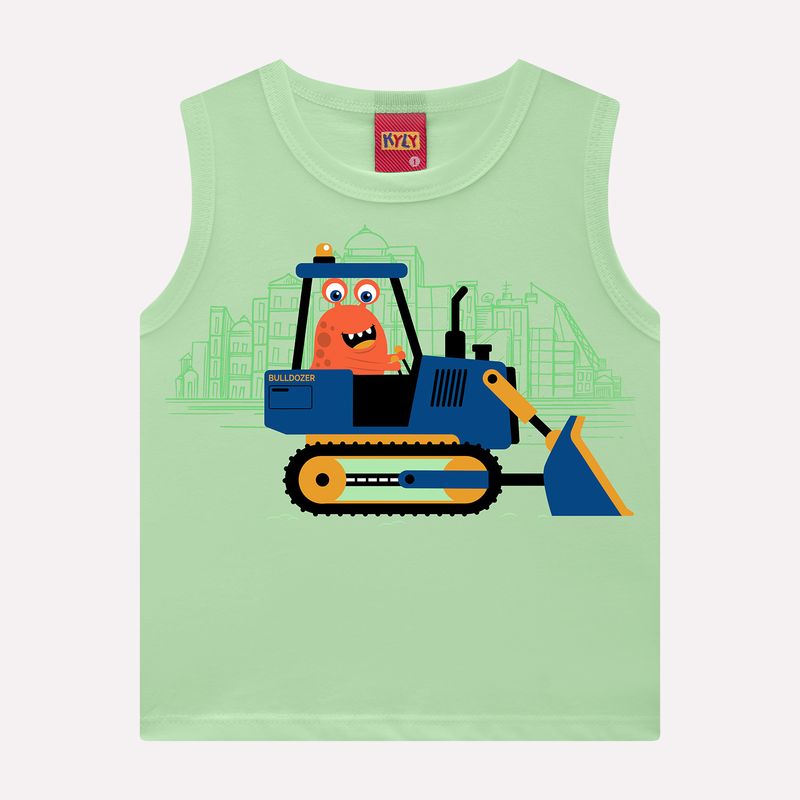 Regata Infantil Masculina Kyly Monstrinho no Trator