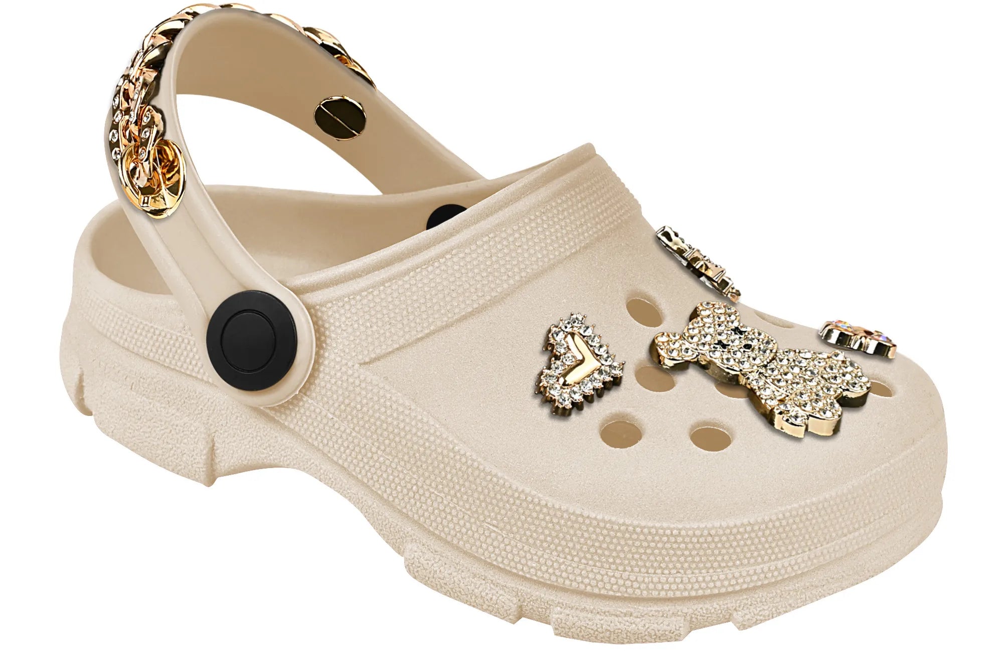 BABUCHE FEM LUELUA CROSS URSINHO C/ STRASS E PINS