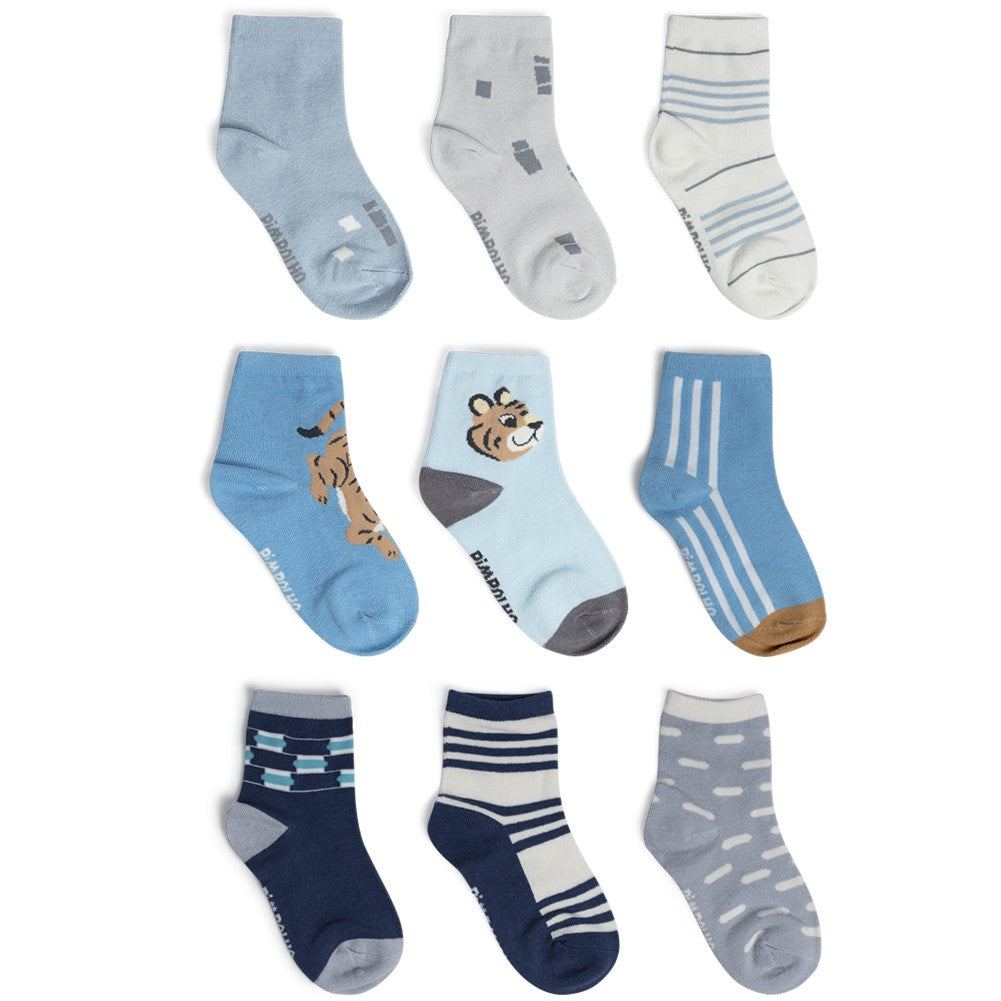 Kit Meia Colorida Masculina Pimpolho Antiderrapante Cano Alto com 3 Pares