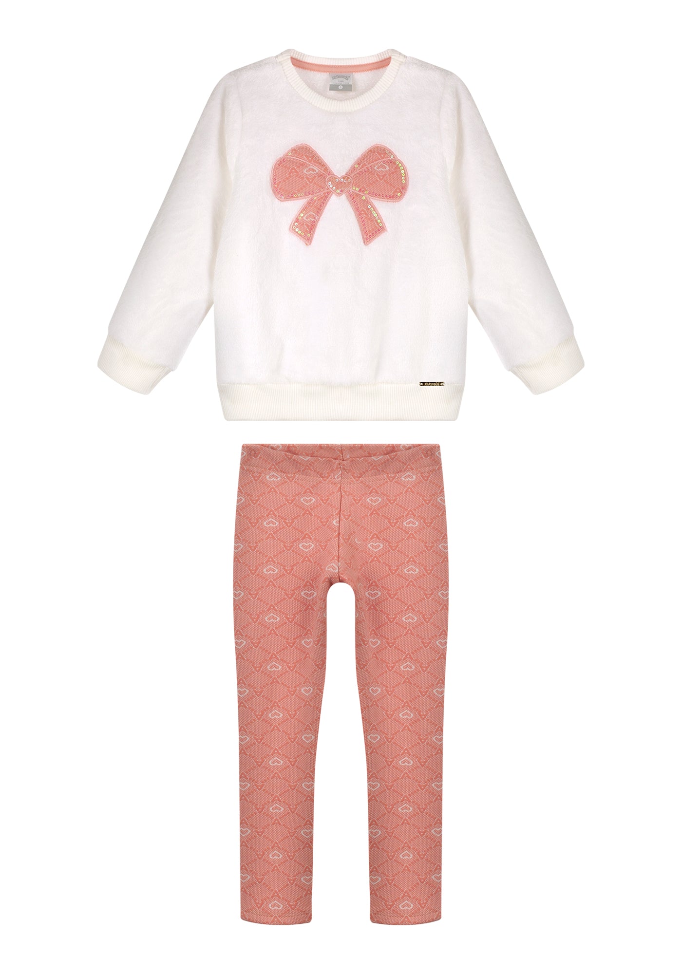 Conjunto Infantil Feminino Alakazoo Manga Longa Malha Pelo e Viena