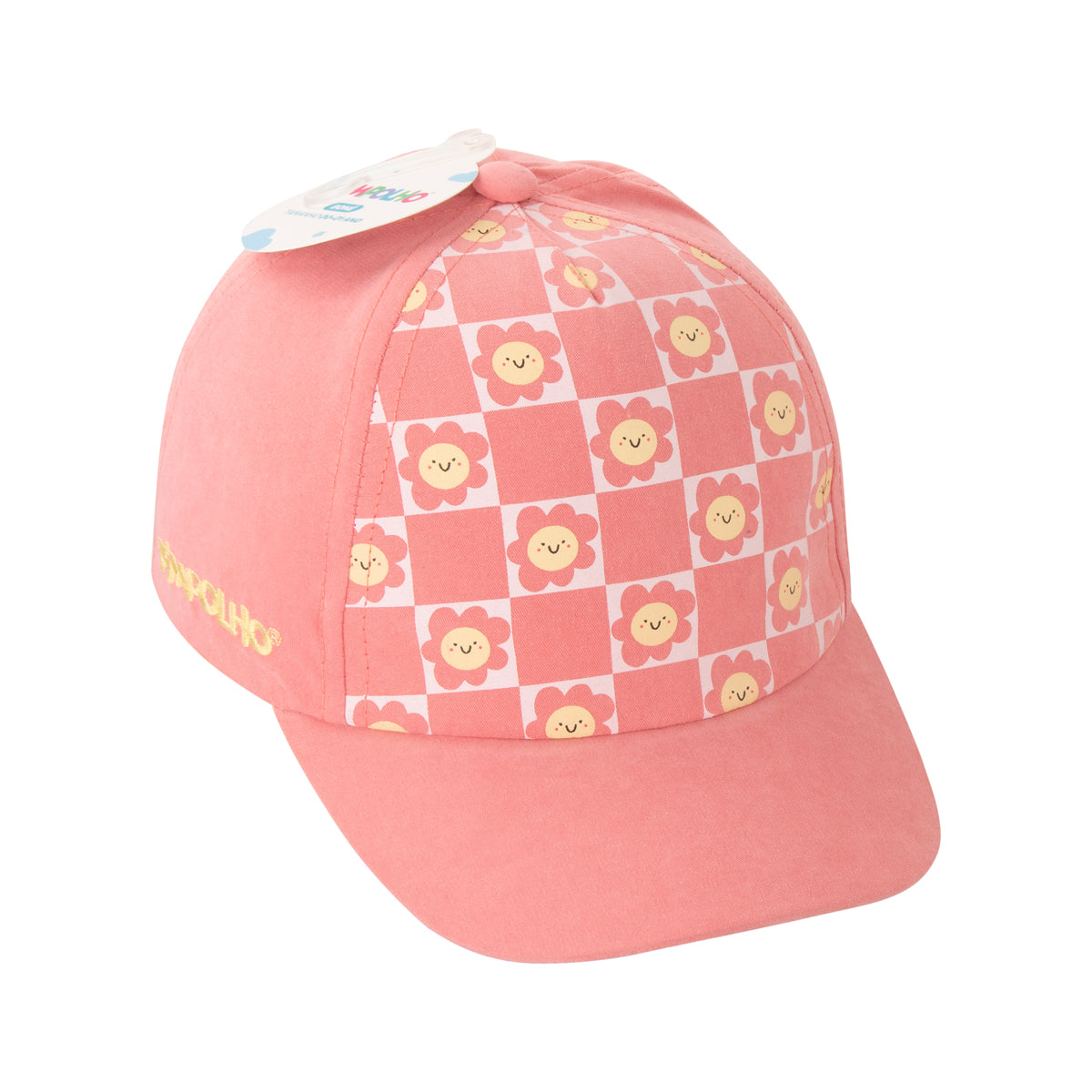 Boné Bebê Feminino Pimpolho Estampado com Velcro 0 a 1 Ano