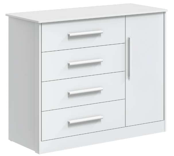 Cômoda Charlô Peroba Lisa 1 Porta – 100% MDF