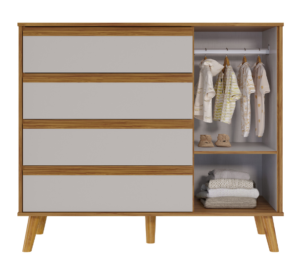 Cômoda Theo Peroba Lisa 1 Porta