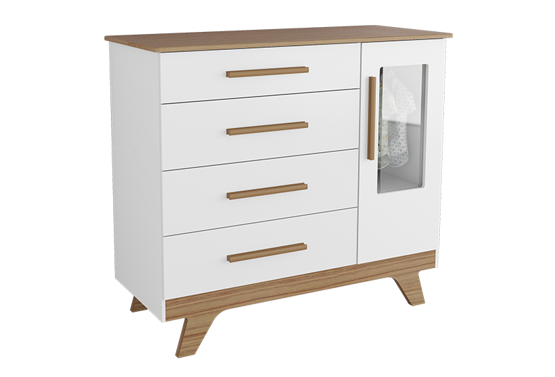 Comoda Retro Peroba 1 Porta