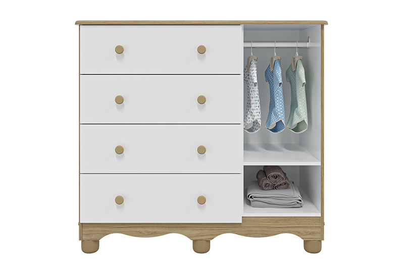 COMODA TEDY NEW 1 PT PEROBA