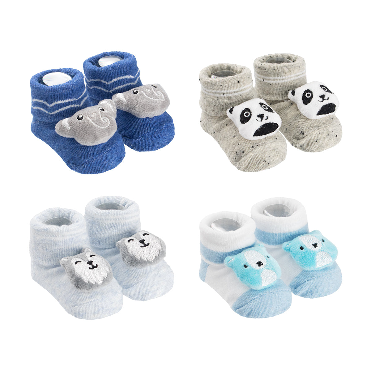 Meia Bebê Masculina com Bichinho e LED Pimpolho (0 a 6 Meses)