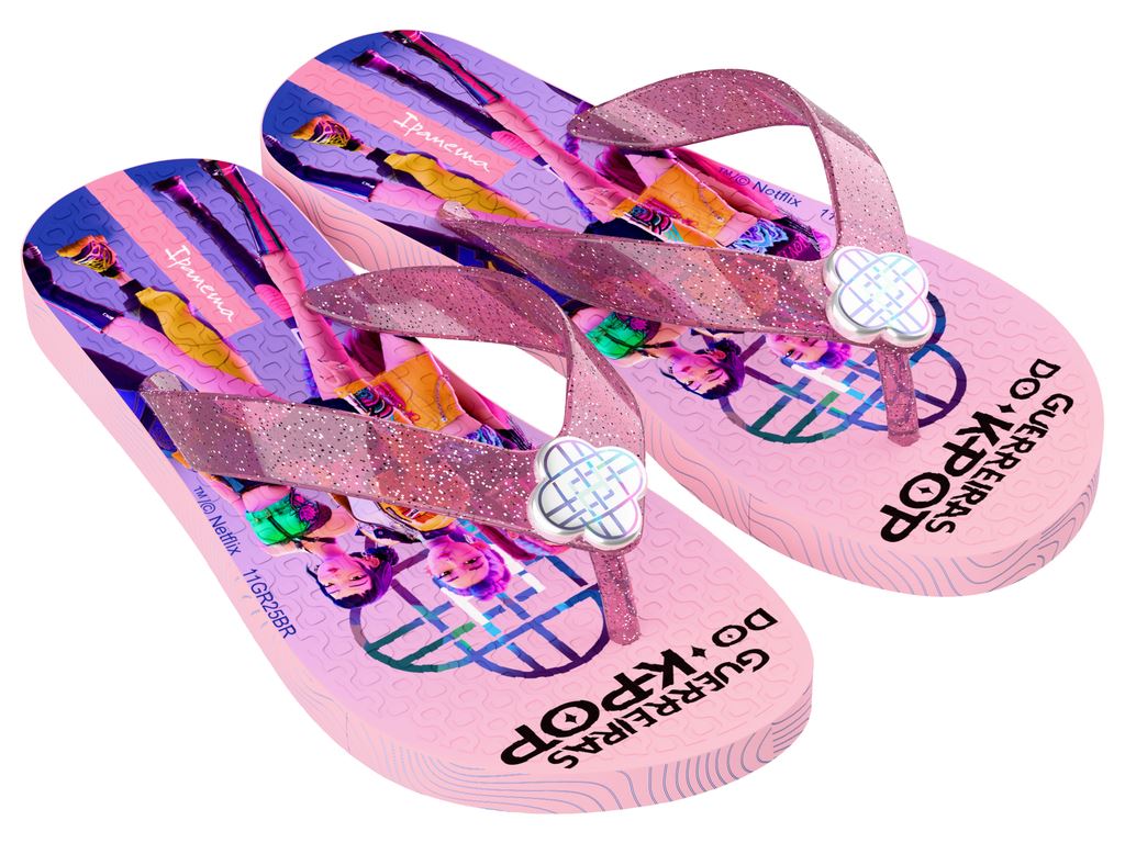 Chinelo de Dedo Infantil Ipanema Guerreiras do K-POP Licenciado Confortável Grendene
