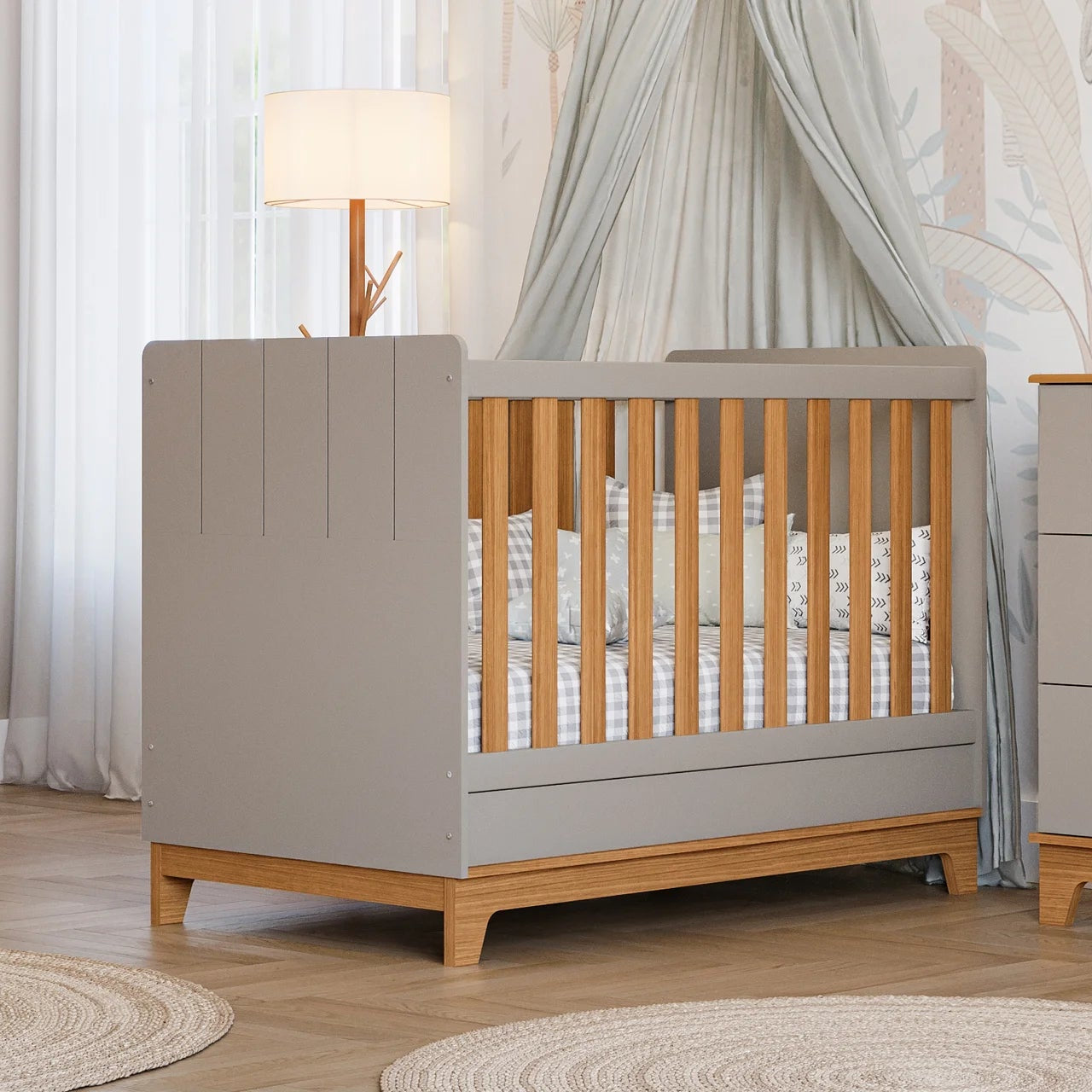 Berço Mini Cama Biscoito Permobili 100% MDF - Conforto, Segurança e Design Evolutivo para o Quarto do Bebê