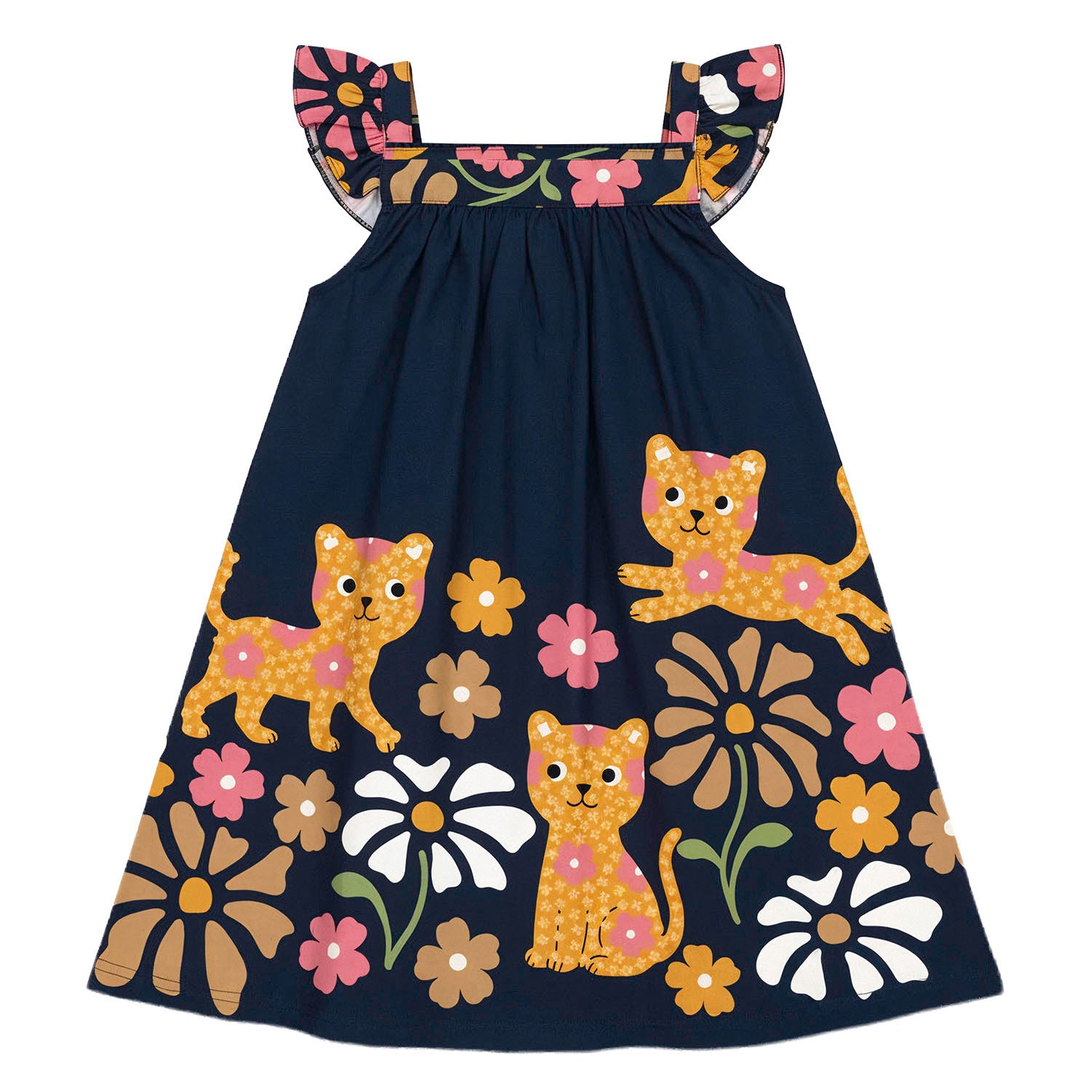 Vestido Infantil Feminino Kyly Oncinha Florida