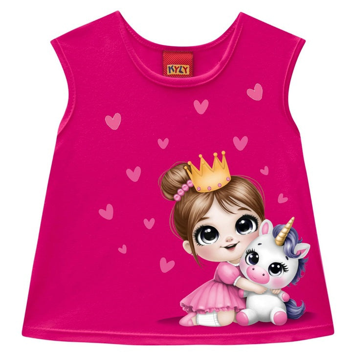 Regata Feminina Kyly Menina e Unicornio