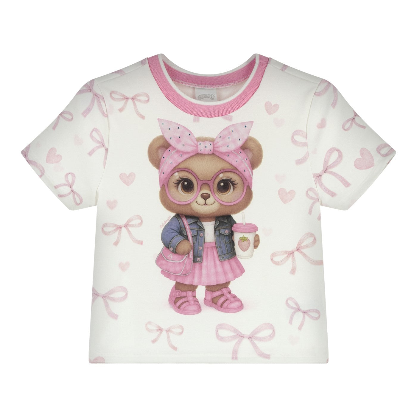 Blusa Infantil Feminina Alakazoo Ursinha Estilosa em Moletinho Leve