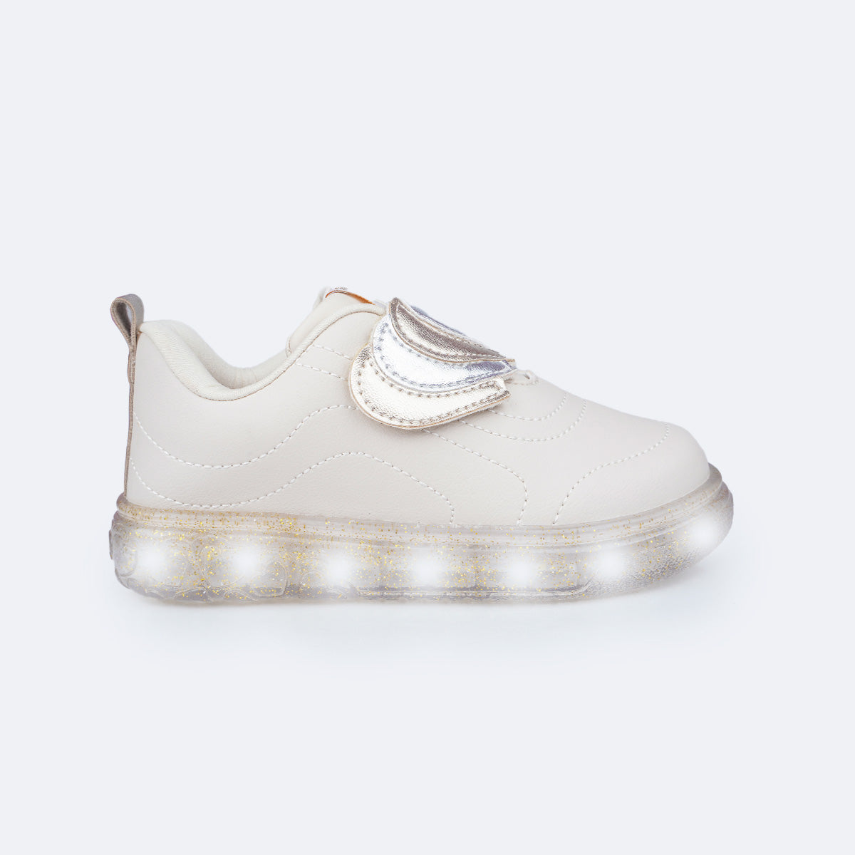 Tênis Pampili Sneaker Luz Corações Led