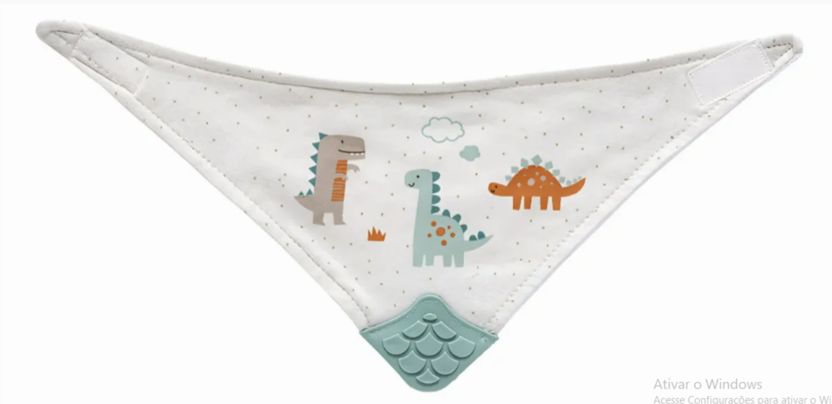Bandana com Mordedor Bebê Buba Algodão Forro Antiumidade