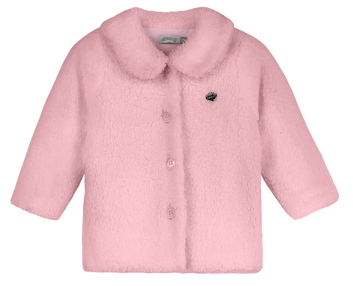 Conjunto Infantil Feminino Alakazoo com Casaco em Malha Pelo e Calça em Moletinho Soft