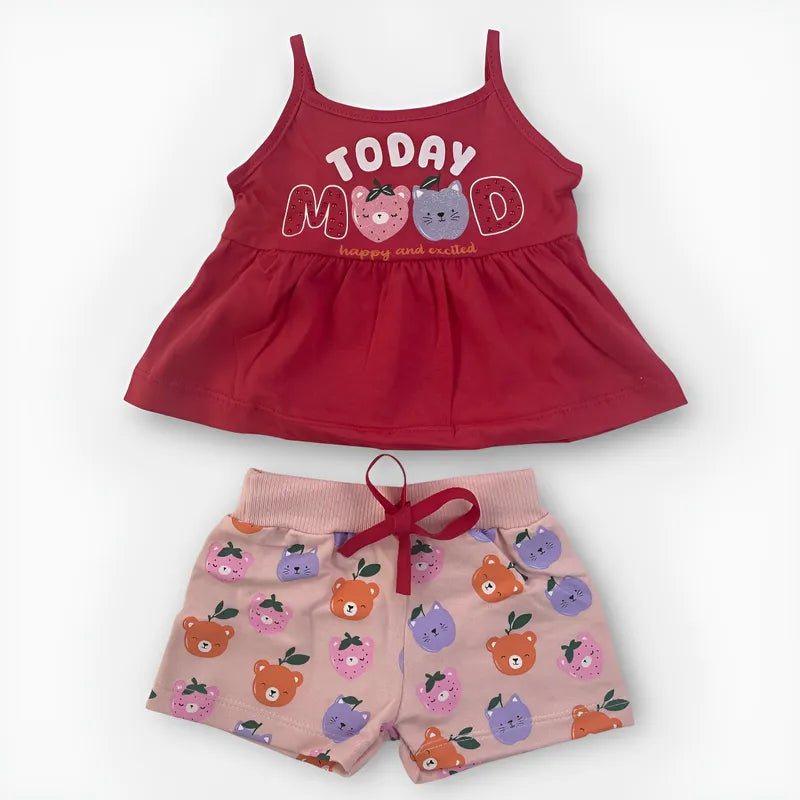 Conjunto Infantil Hrradinhos Feminino Today Mood Happy