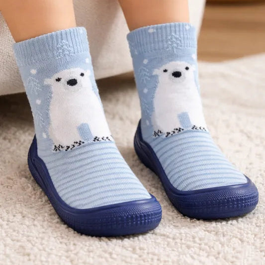 Meia Com Sola Infantil Pimpolho Antiderrapante Masculina