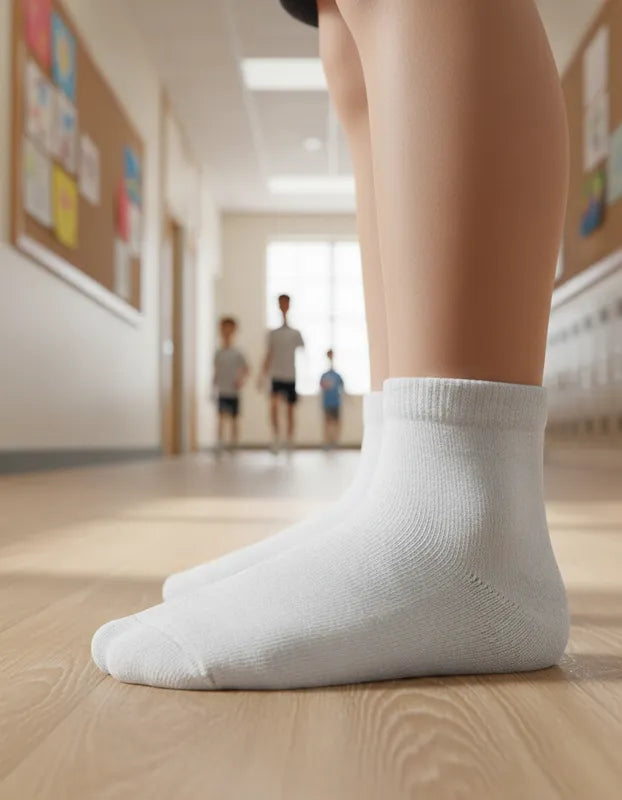 Meia Infantil Loppas 3 Pares Cano Curto Unissex Escolar