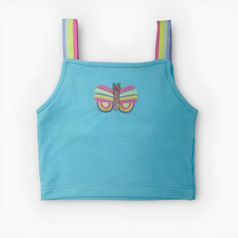 Conjunto Infantil Feminino Hrradinhos Borboleta Conforto e Estilo Verão