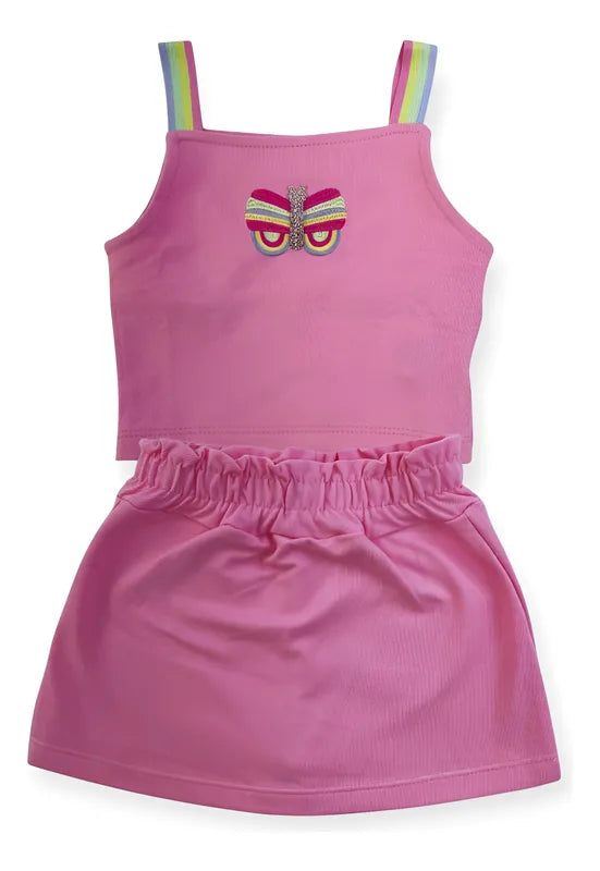 Conjunto Infantil Feminino Hrradinhos Borboleta Conforto e Estilo Verão