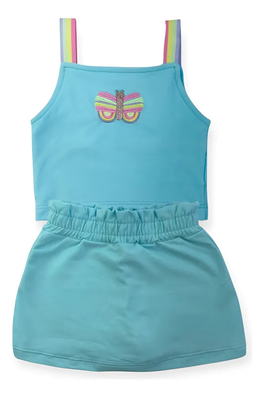 Conjunto Infantil Feminino Hrradinhos Borboleta Conforto e Estilo Verão
