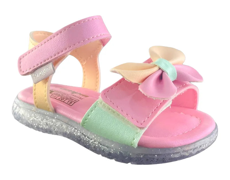 Sandália Infantil Pampili Lacinho Duplo Mini Luz Led