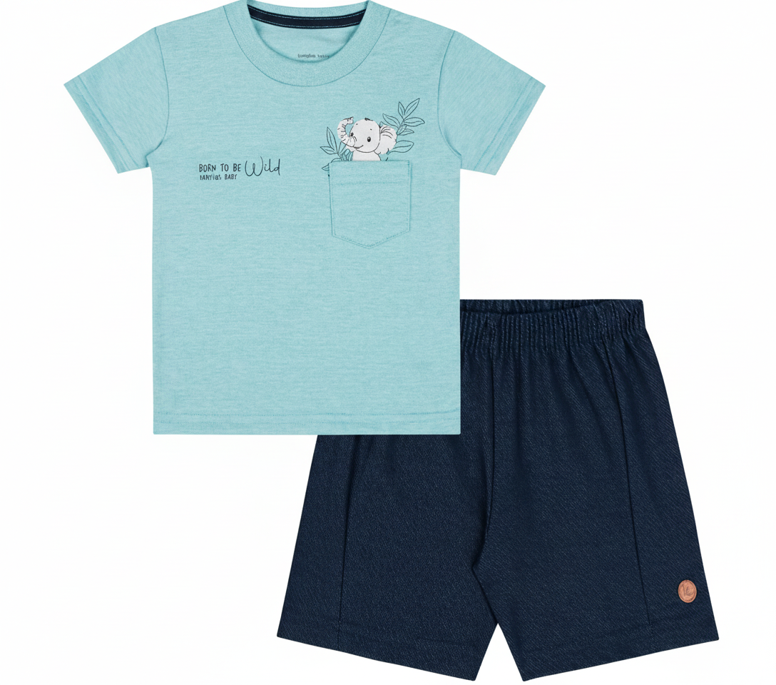 Conjunto Masculino Kamylus Baby Elefantinho – Conforto e Estilo Infantil