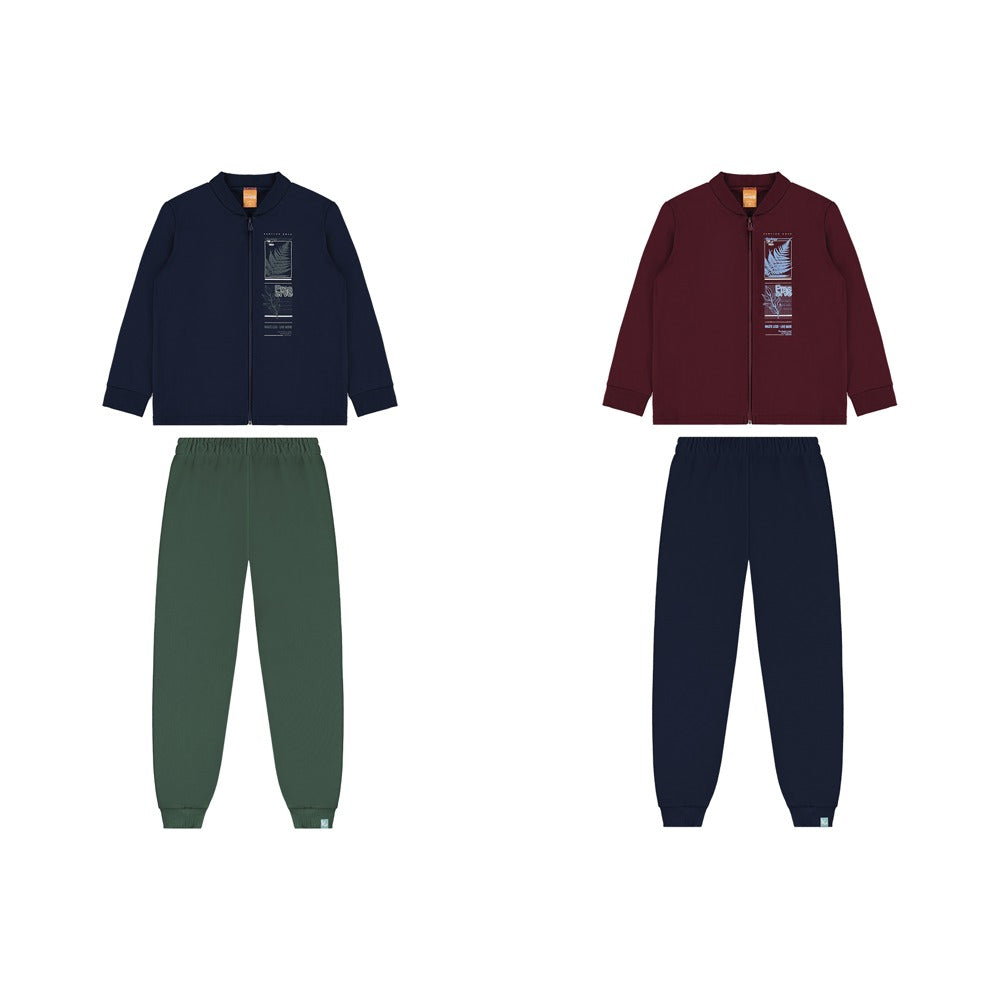 Conjunto Masculino Kamylus Preserve em Moletom Penteado